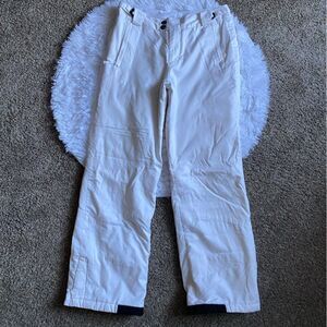 Columbia Waterproof Snow Ski Pants White Insulated Outdoor Youth Size 18/20